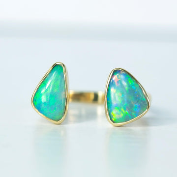 Below The Surface Opal Cuff Ring - Amy Jennifer Jewellery