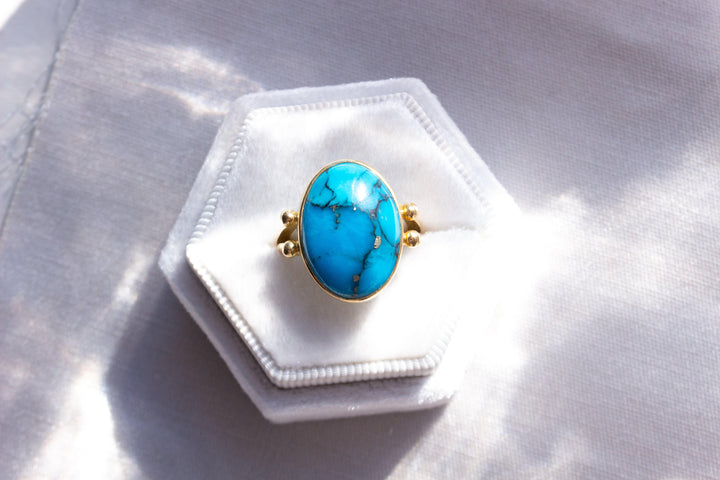 Egyptian Turquoise Gold Ring