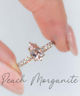 Peach Morganite - Amy Jennifer Jewellery