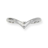 Hvar V-Shape Ring in white gold