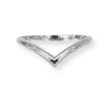 Hvar V-Shape Ring in white gold