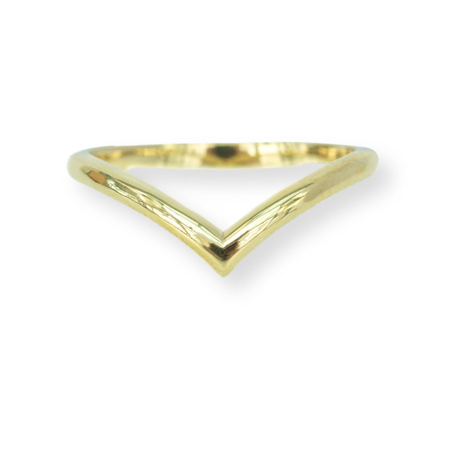 Hvar V-Shape Ring in yellow gold