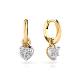 1ct Ophelia Heart Diamond Drop Earrings