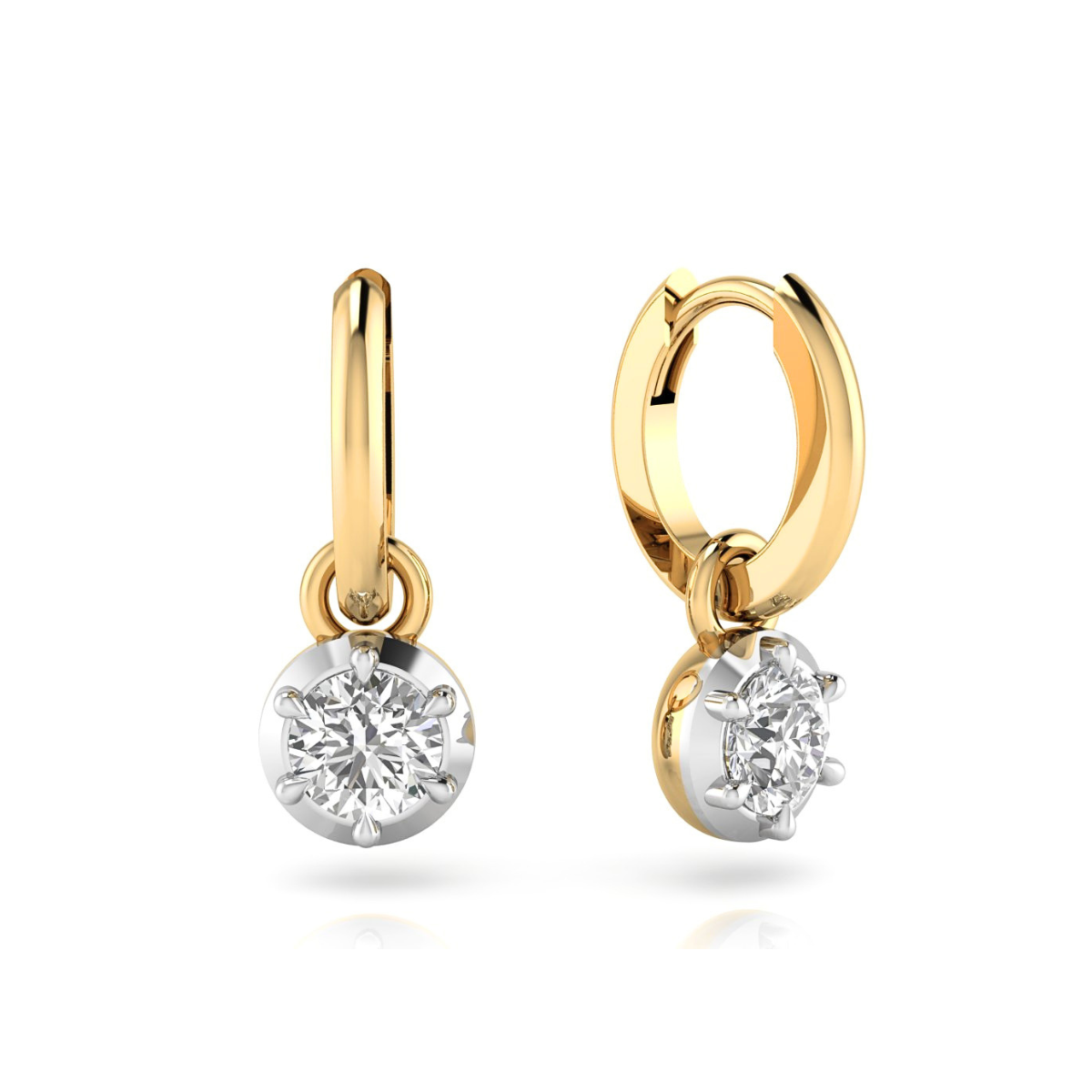 1ct Ophelia Round Diamond Drop Earrings