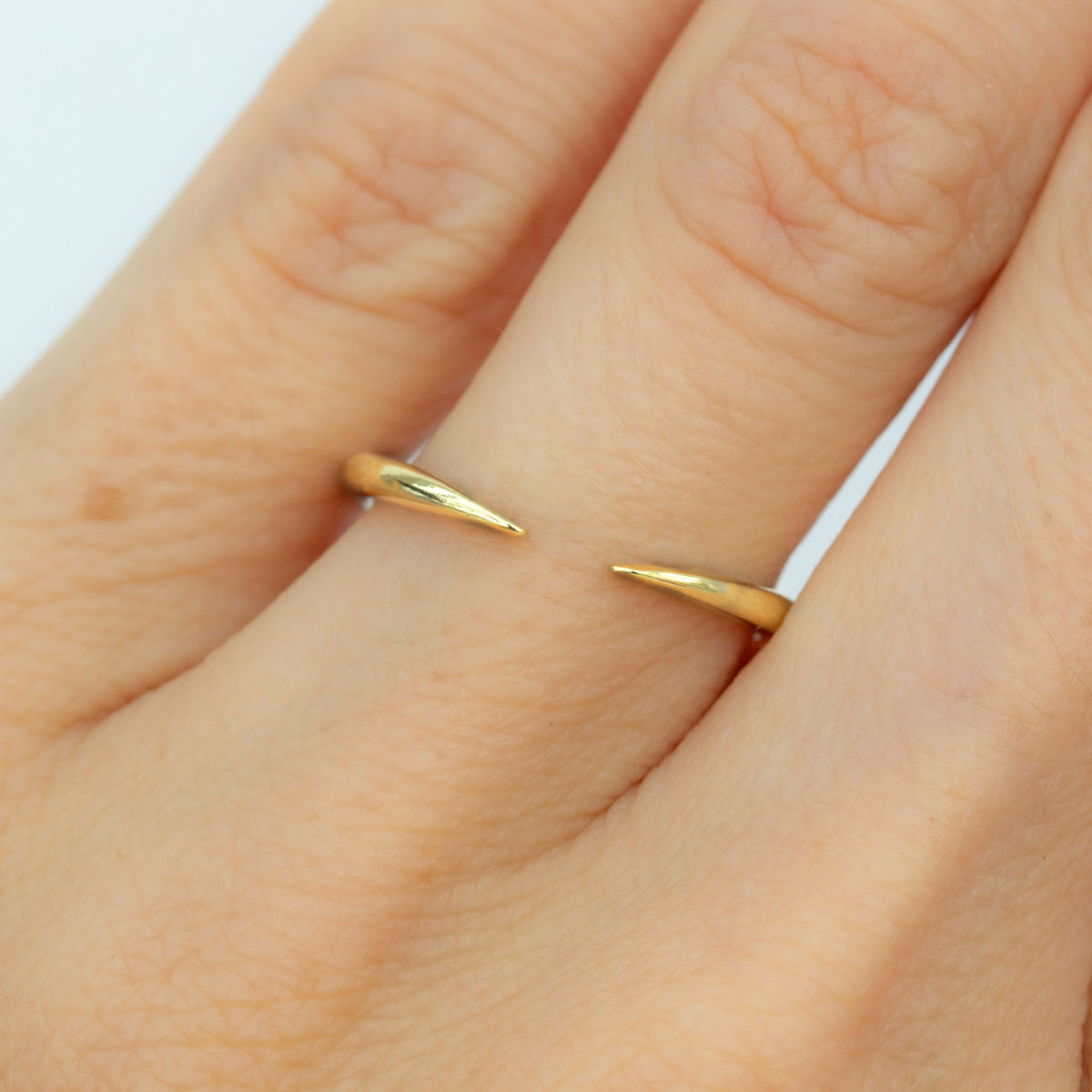 Ibiza Open Cuff Ring in yellow gold