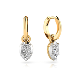 1ct Ophelia Pear Diamond Drop Earrings