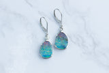 Australian Boulder Opal and Diamond Earrings