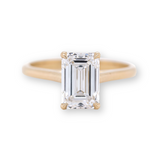 Clio Emerald Cut Diamond Solitaire Ring