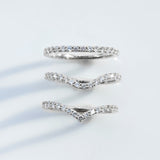 Diamond V-Shape Ring in white gold