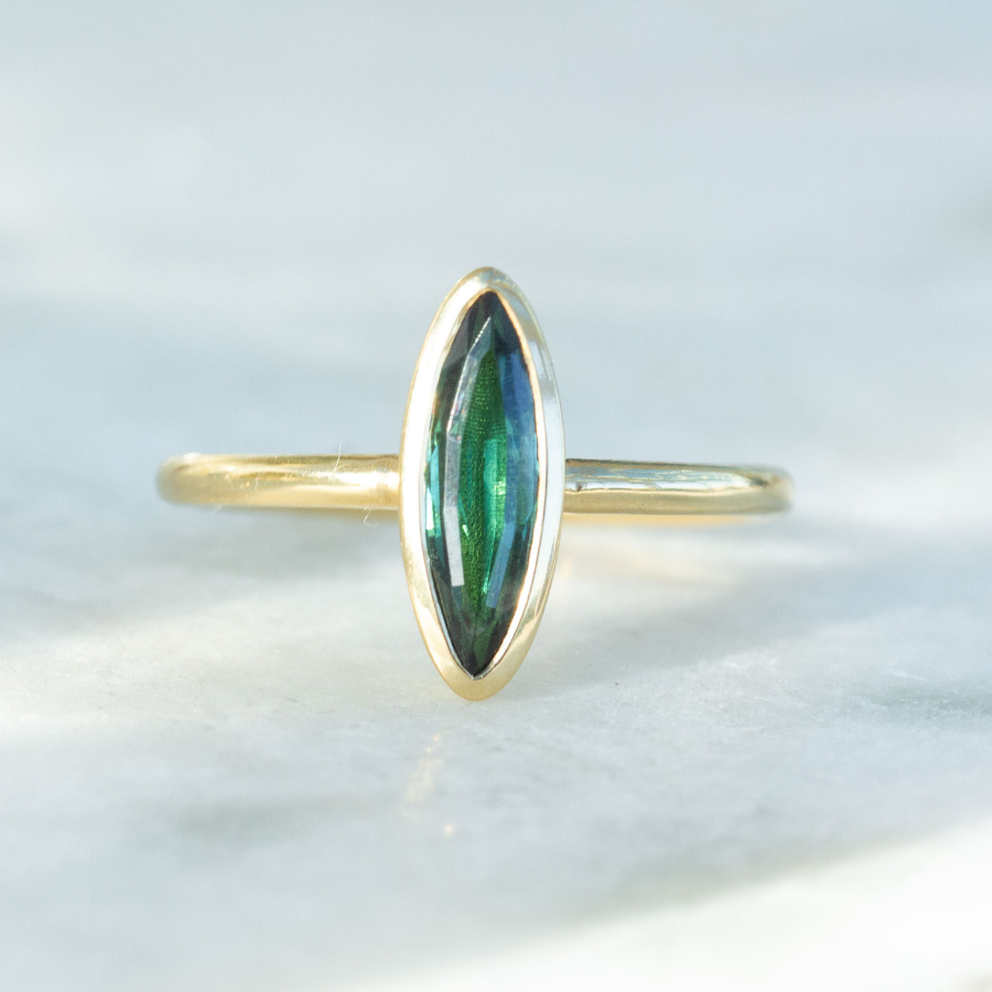 Maia Green Toumaline Moval Ring