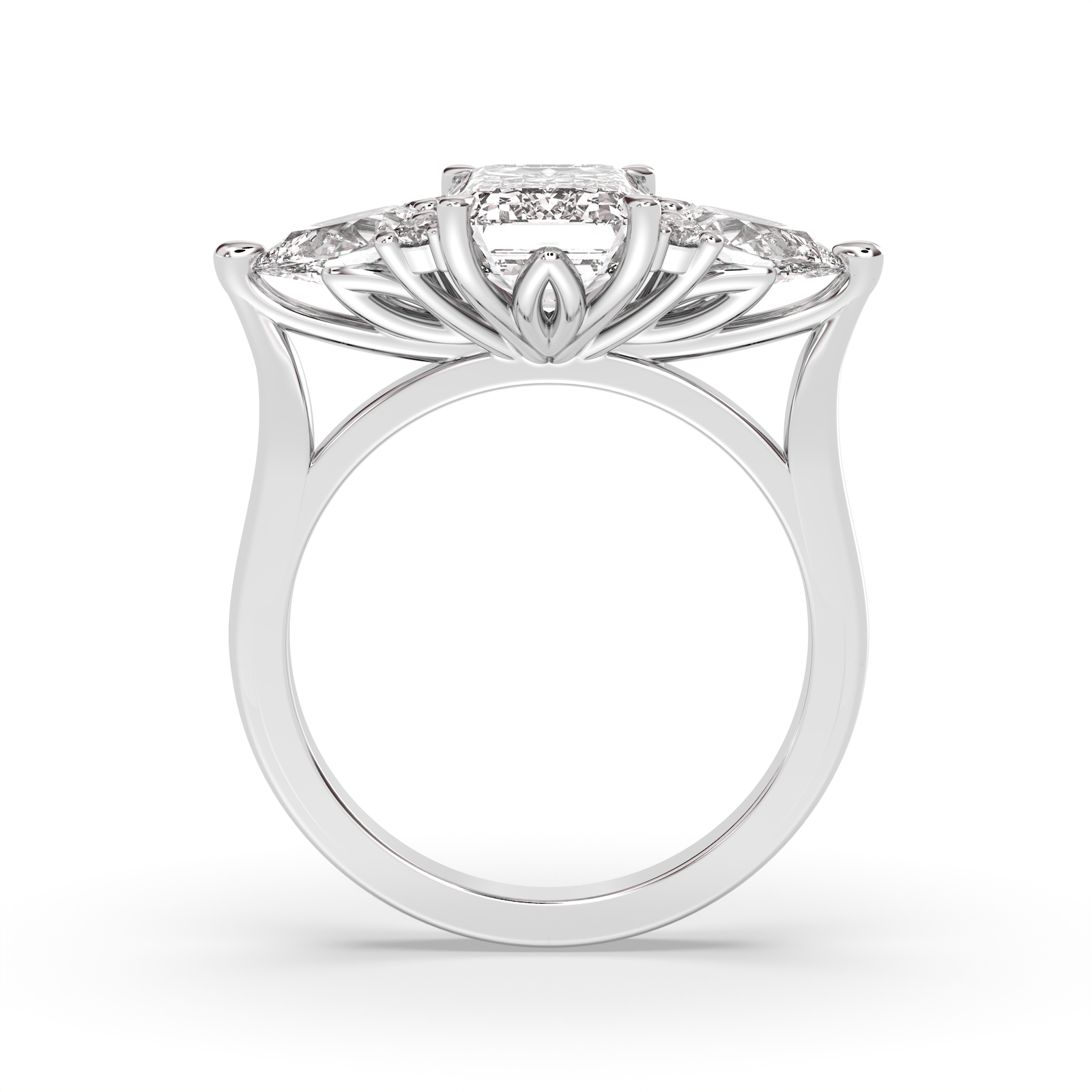 The Minerva Ring - Emerald Cut