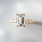 Clio Emerald Cut Diamond Solitaire Ring