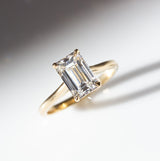 Clio Emerald Cut Diamond Solitaire Ring