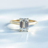 Clio Emerald Cut Diamond Solitaire Ring