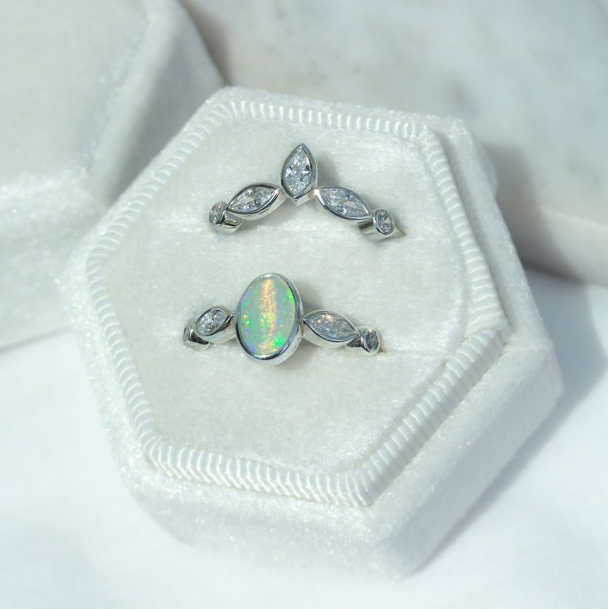 Opal & Diamond Kali Ring