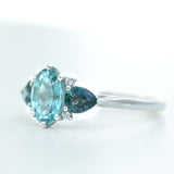 Minerva Aquamarine & Sapphire Ring