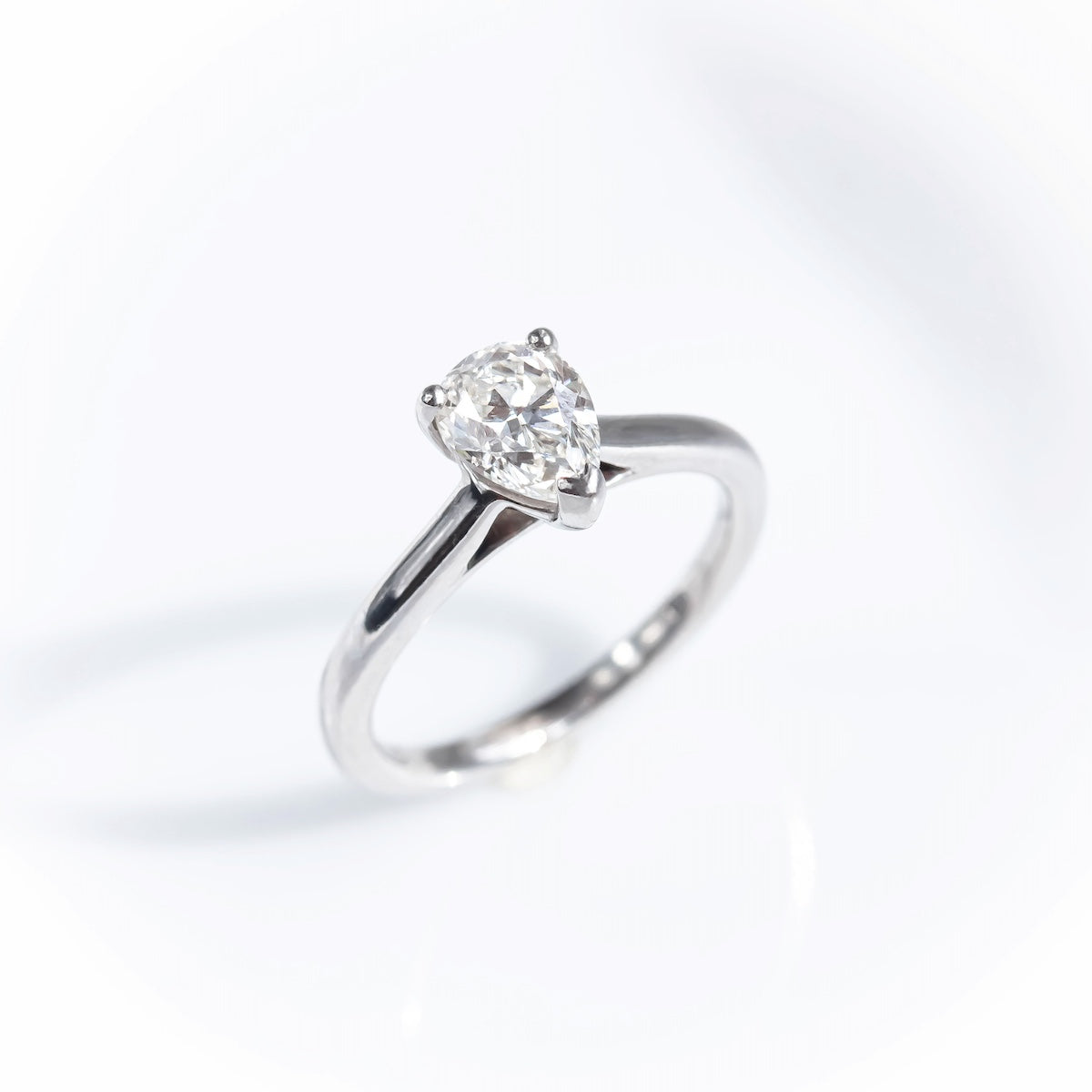 Santhiya 1ct Pear Diamond Solitaire Ring