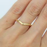 Skye V-Shape Ring in yellow gold