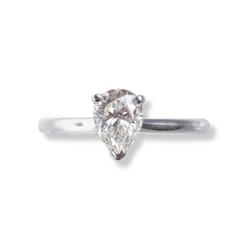 Santhiya 1ct Pear Diamond Solitaire Ring