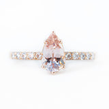 Celine Peach Morganite Diamond Ring - Amy Jennifer Jewellery