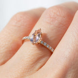 Celine Peach Morganite Diamond Ring - Amy Jennifer Jewellery