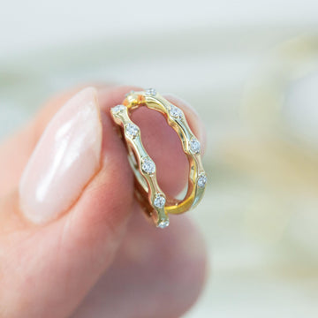Diamond Huggie Earrings - Amy Jennifer Jewellery