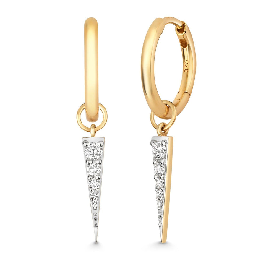 Diamond Spiked Huggie Earrings - Amy Jennifer Jewellery