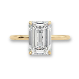 Clio Emerald Cut Diamond Solitaire Ring