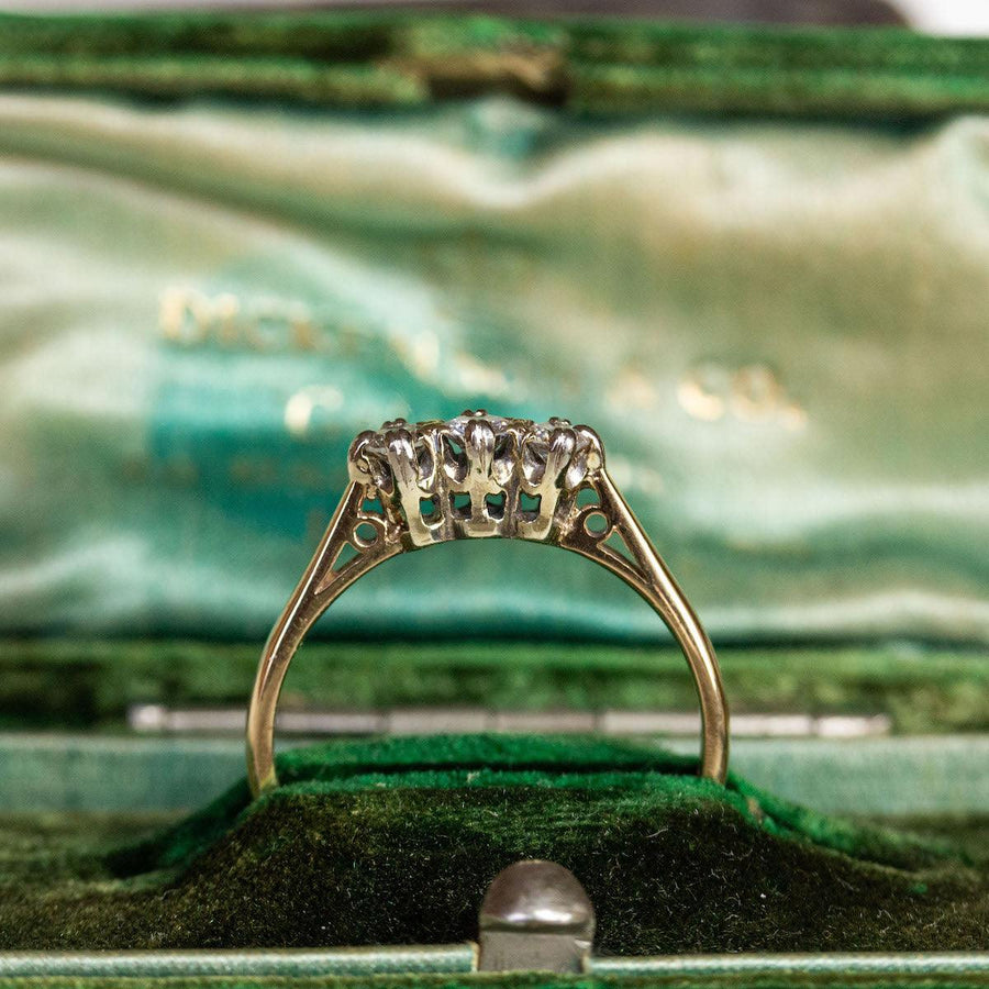 3 Stone Diamond Ring in 9K Gold - Amy Jennifer Jewellery