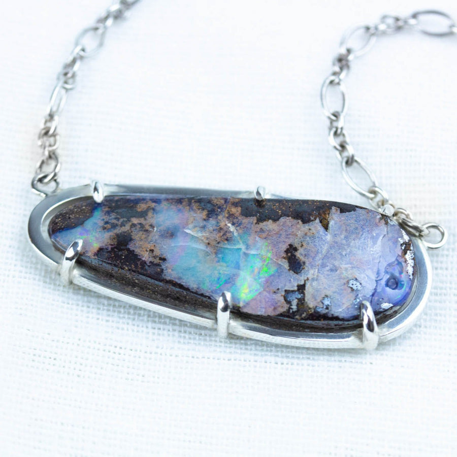 Floating Boulder Opal Necklace