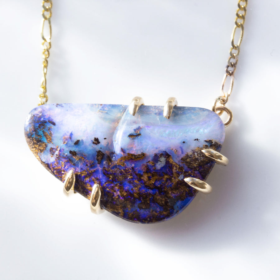 Shoreline Australian Boulder Opal Necklace