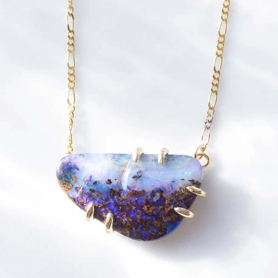 Shoreline Australian Boulder Opal Necklace