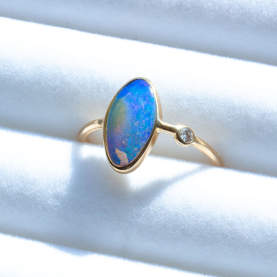 Off-Shore Opal & Diamond Ring