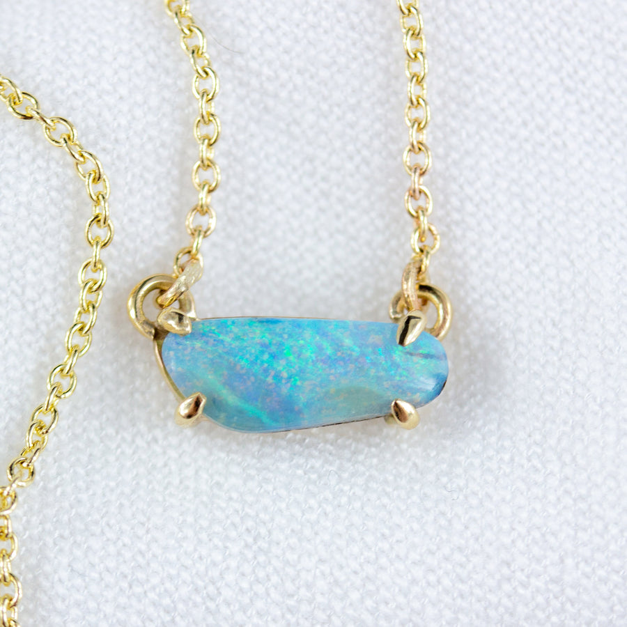 Shoreline Australian Boulder Opal Necklace In Gold