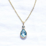 Aquamarine and Diamond 'Drop In The Ocean' Necklace