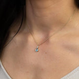 Aquamarine and Diamond 'Drop In The Ocean' Necklace