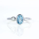 'Toi Et Moi' Ring - Aquamarine & Diamond