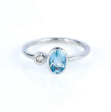 'Toi Et Moi' Ring - Aquamarine & Diamond