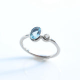 'Toi Et Moi' Ring - Aquamarine & Diamond