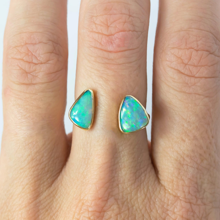 Below The Surface Opal Cuff Ring - Amy Jennifer Jewellery