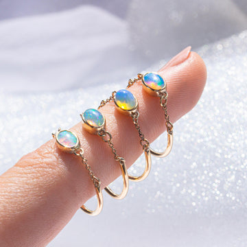 Crystal Opal Ebb and Flow Ring in Gold
