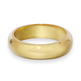 Yellow Gold D Shape Wedding Band