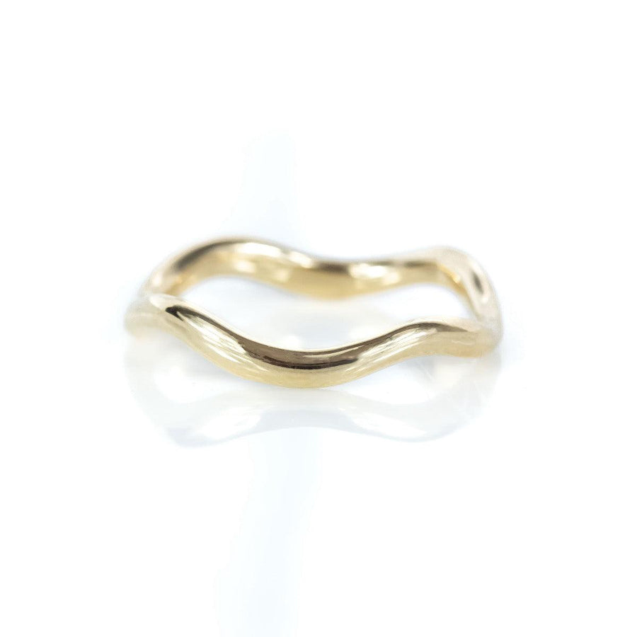 Diamond Dune Ring Set in Yellow Gold - Amy Jennifer Jewellery