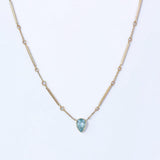 Ebb & Flow Aquamarine Necklace in Gold