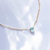 Ebb & Flow Aquamarine Necklace in Gold