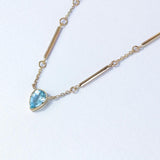 Ebb & Flow Aquamarine Necklace in Gold