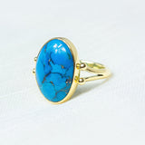 Egyptian Turquoise Tidal Ring - Amy Jennifer Jewellery