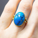 Egyptian Turquoise Tidal Ring - Amy Jennifer Jewellery