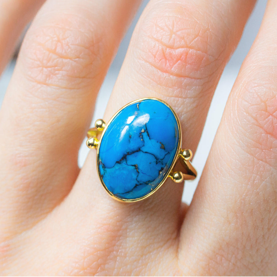 Egyptian Turquoise Tidal Ring - Amy Jennifer Jewellery