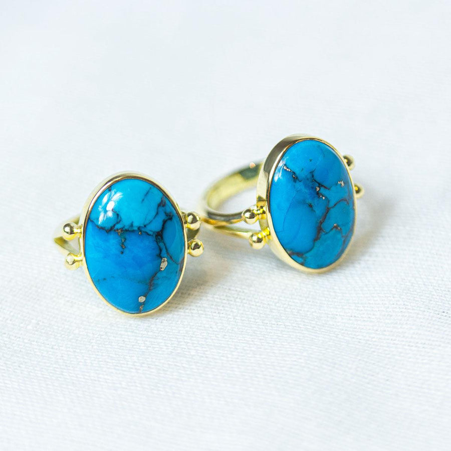 Egyptian Turquoise Tidal Ring - Amy Jennifer Jewellery